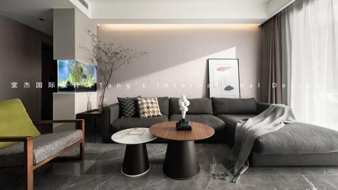 鱼缸做入户隔断效果怎么样？现代简约风格装修案例鉴赏