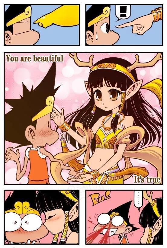 |可爱的龙女被降龙感动,显露出真身吻了降龙,大圣得知后有了想法