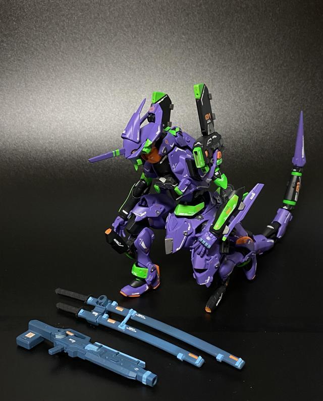 模型|达纳金加胶板自制改造,初号机样式哥斯拉模型