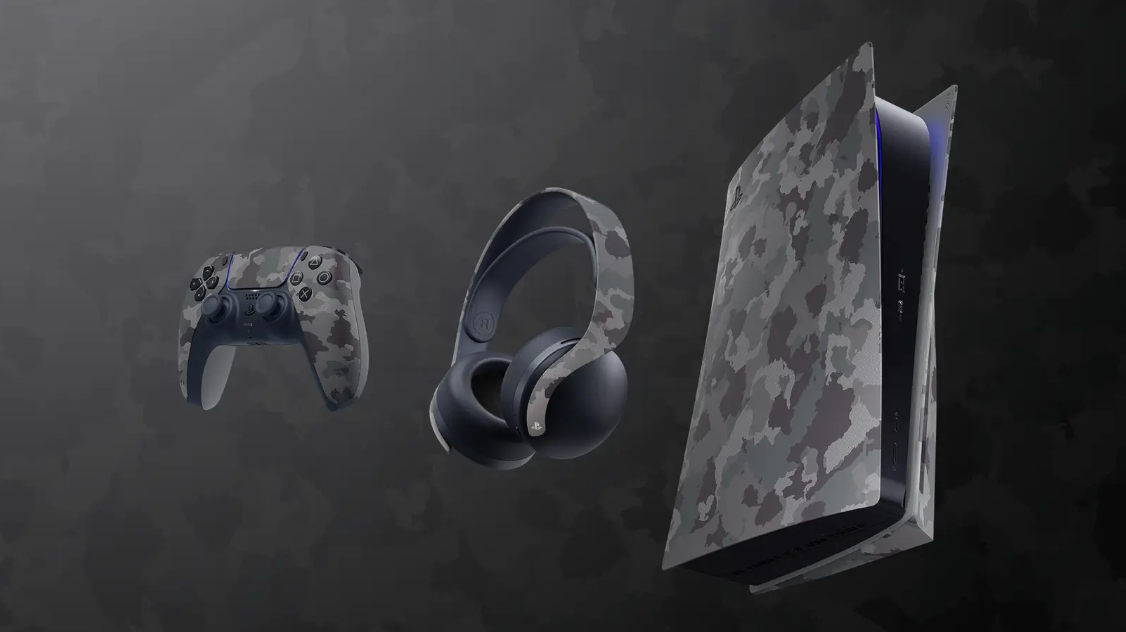 军战玩家福利？索尼PS5推出全套新品：深灰迷彩涂装_电竞主播网