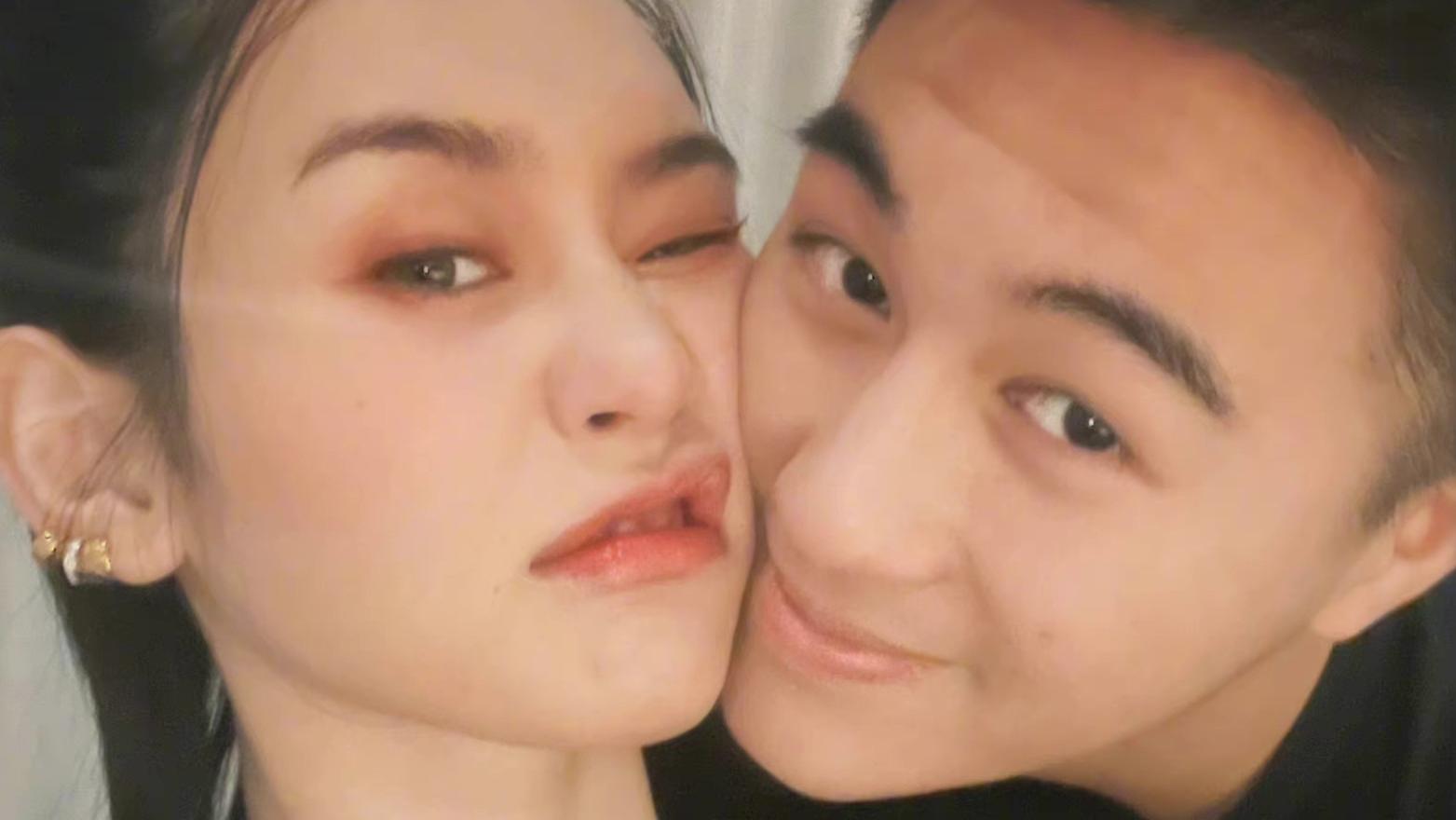 奚梦瑶|33岁奚梦瑶低调庆生，撇嘴与何猷君贴脸秀恩爱，二胎后丰腴似少女