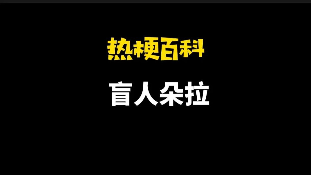 二次元|【热梗百科】“盲人朵拉”是什么梗？