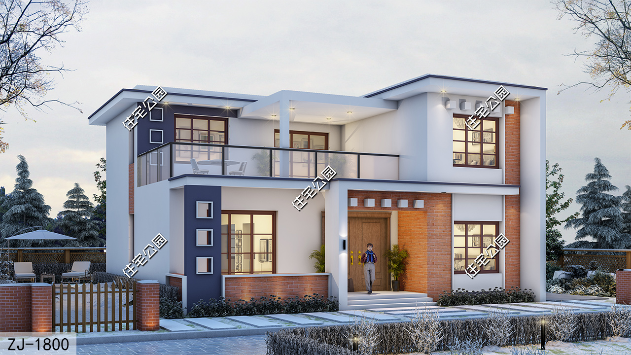 12×11米农村现代别墅，颜值好看布局还实用，这样盖房人见人爱