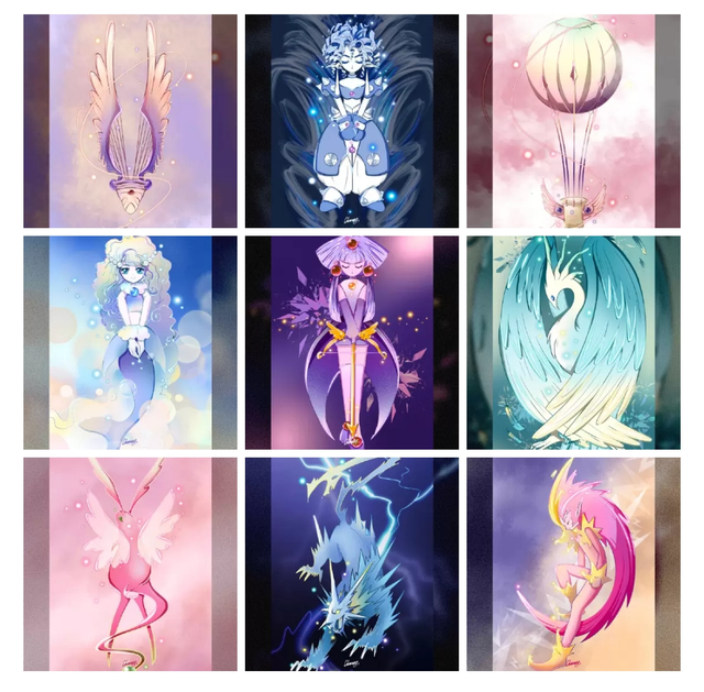 百变小樱|分享一波《百变小樱》的同人图,主要是小樱与库洛牌