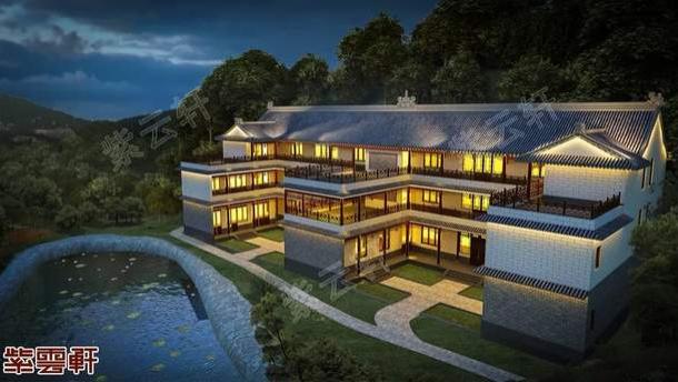 私人豪宅山中建，设计风格很独特，青山碧水掩风华