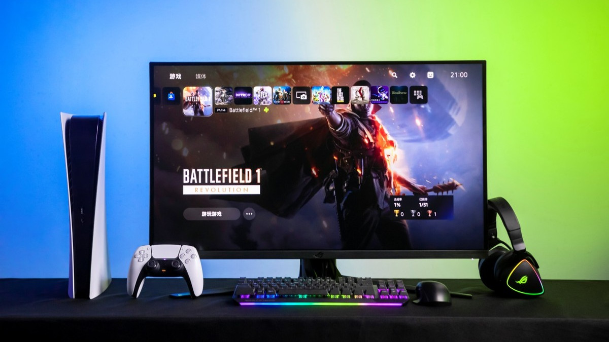 显示器|主机与PC通吃的狠角，ROG PG32UQ超胜显示器体验