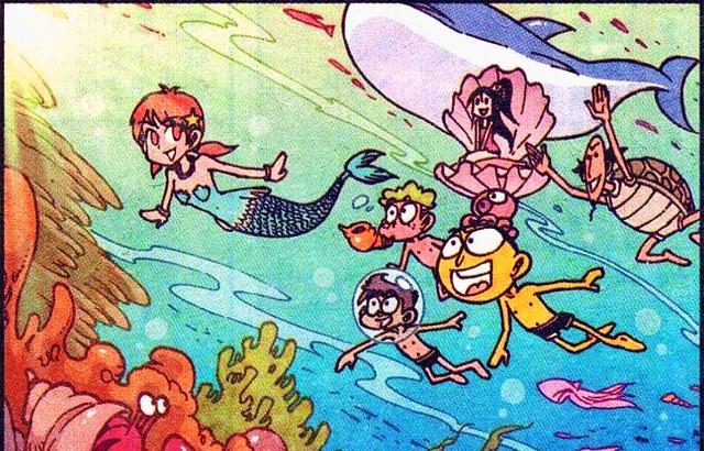 漫畫|俊男靚女“海中暢游”，既有女神相伴，又有魚娘作陪，奮豆爽翻了