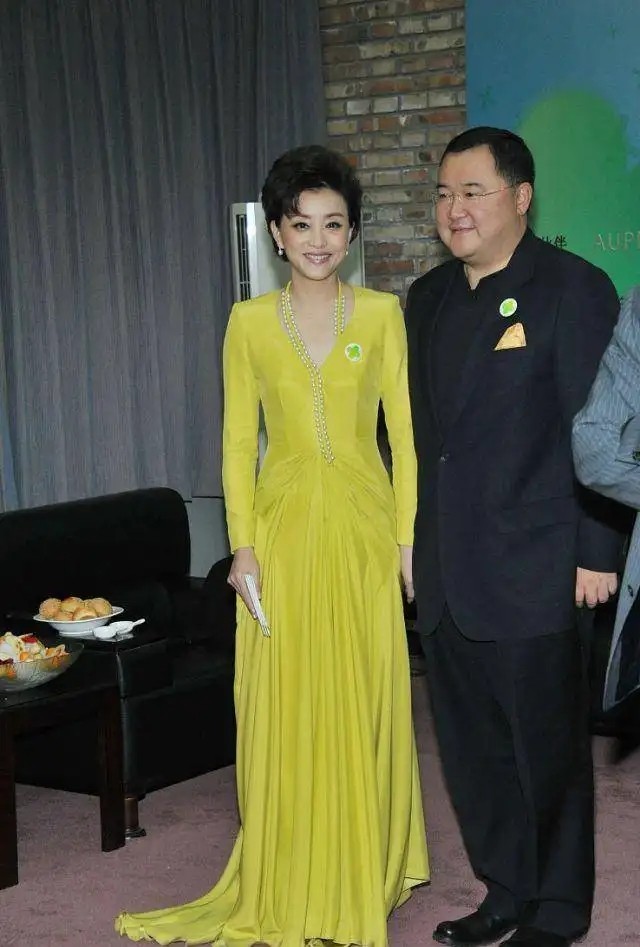 杨澜53岁还这么有气质！穿黄色礼裙高贵优雅，被老公宠成公主(图8)