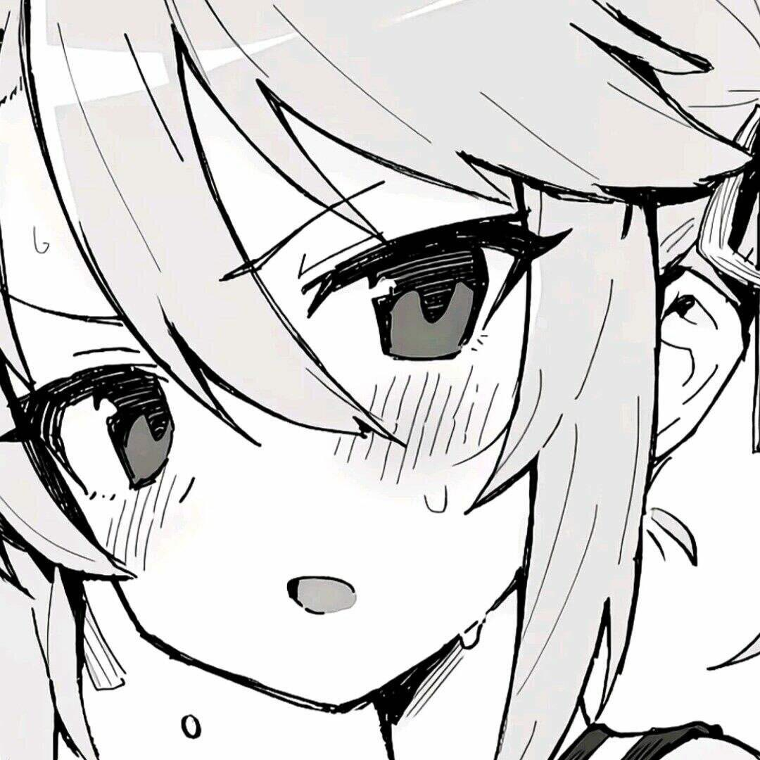 |黑白风旧漫动漫女生头像