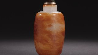 |清-和田玉原皮鼻烟壶