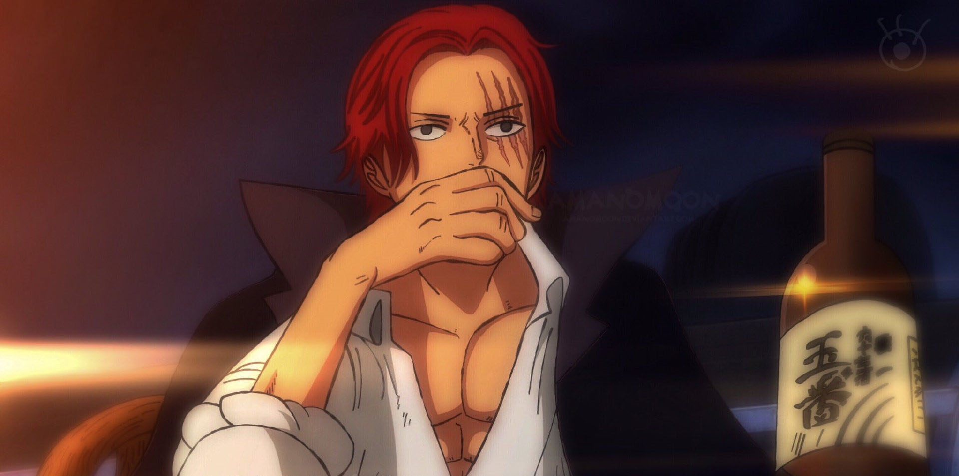 海贼王|海贼王1055话:红发隔空百里释放“霸绕”,痛击绿牛,不愧为四皇