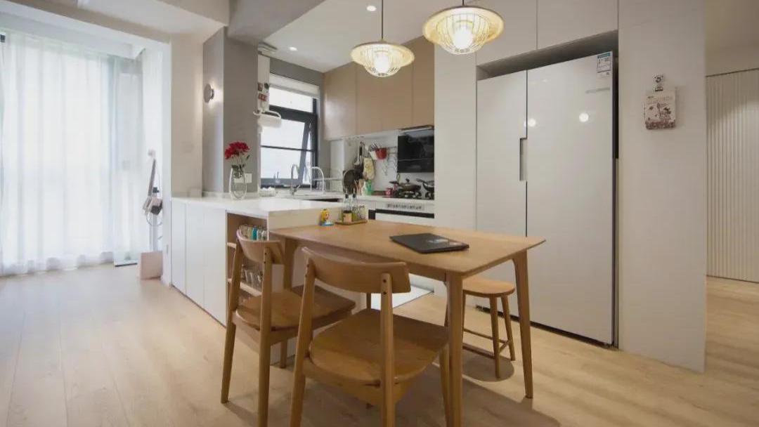 61㎡小两室简约日式装修，拆改后空间更显大，空间一点也不浪费