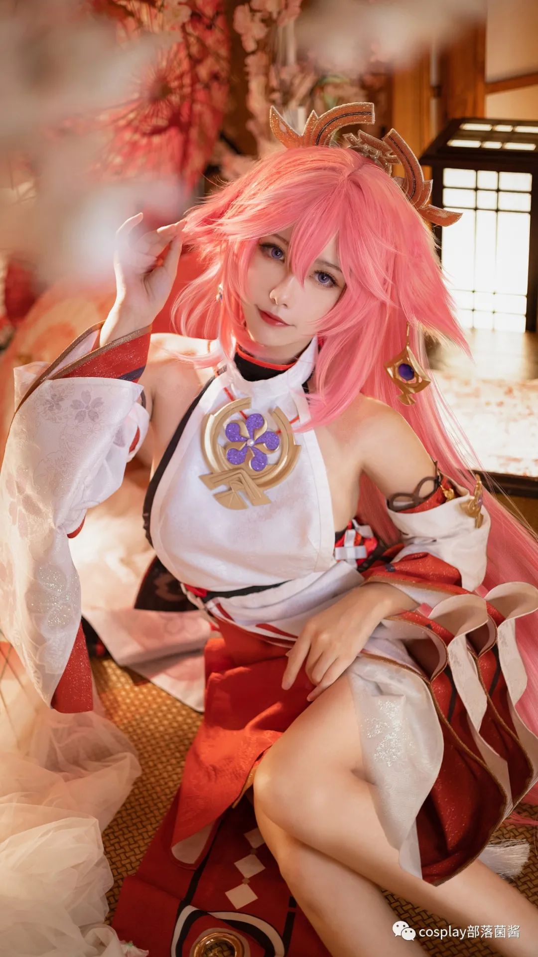 狐狸|cos:原神中狐狸模样的八重神子cos正片@葵葵