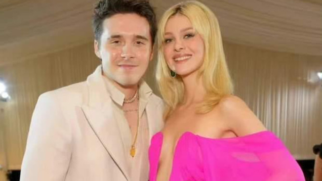 粉色|大布携娇妻亮相MetGala！妮可拉粉色长裙气场全开，大布略显颓废