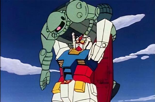 高达|模仿《龙珠》桃白白御柱飞行的元祖高达模型场景作品