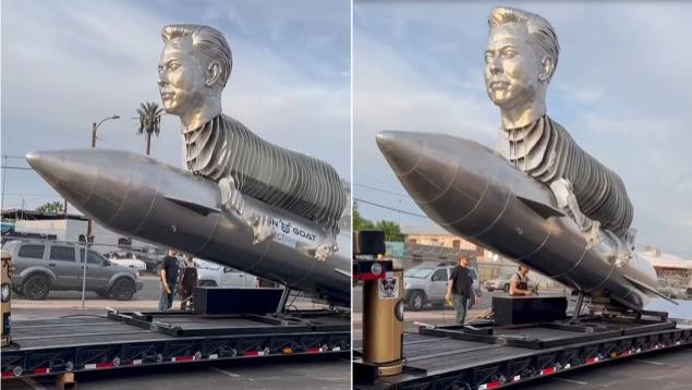 马斯克粉丝斥资60万美元制作纪念碑，国外网友吐槽：“丑得吓人”