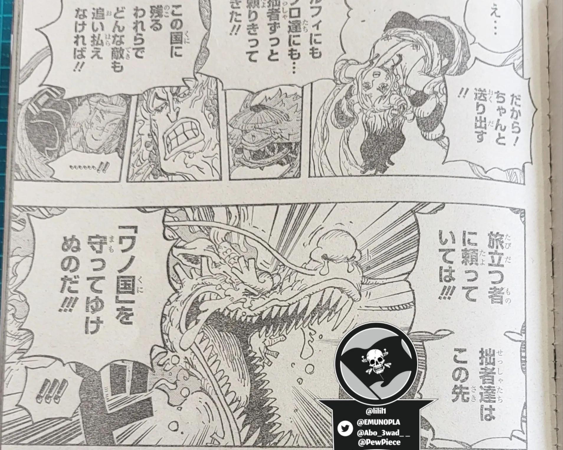 海贼王|海贼王1055话情报:雷藏被绿牛吸干,大和被捆绑,桃之助发射热息