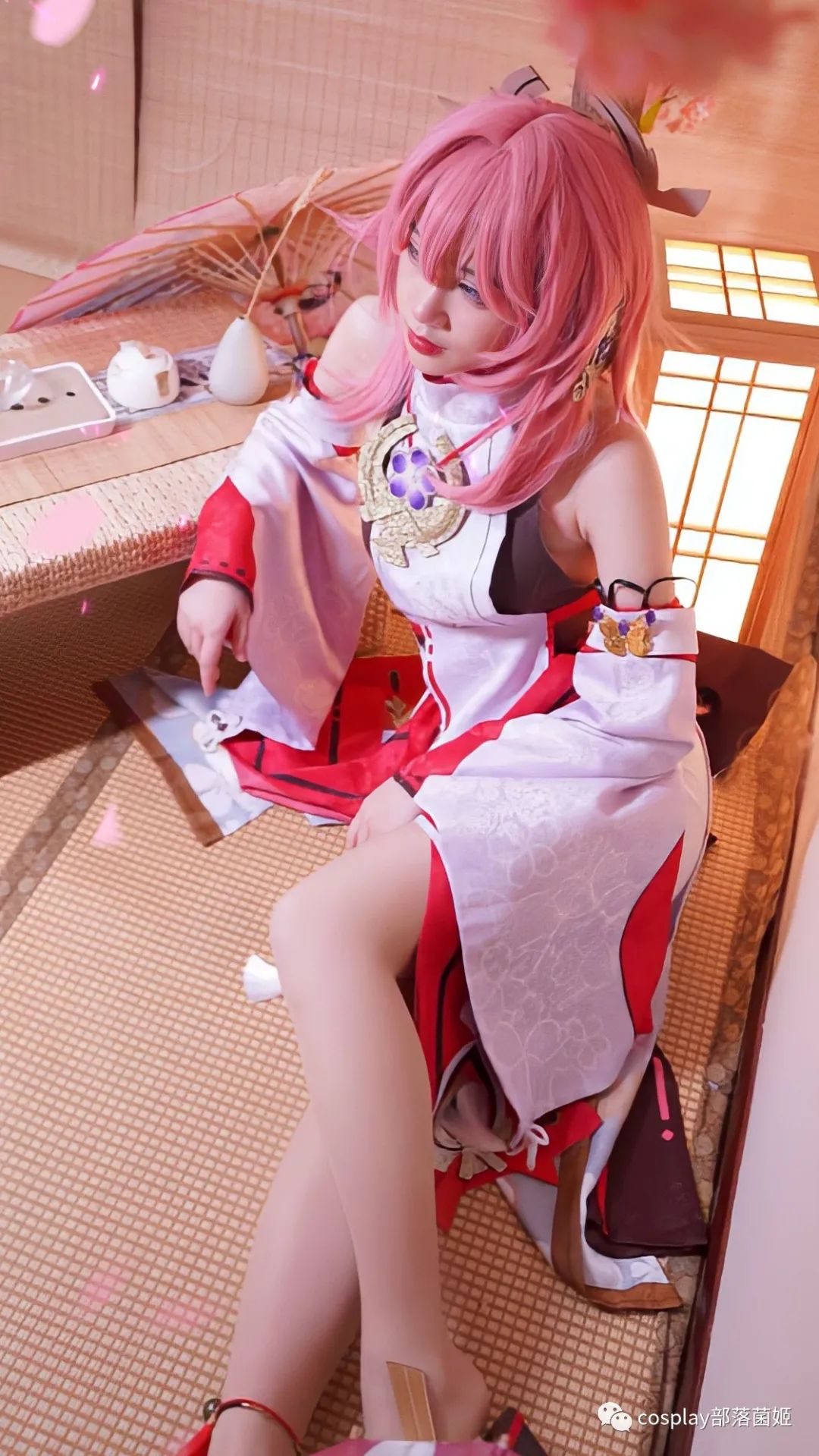 |cos:原神八重神子的长腿cos正片@辞亦