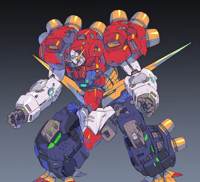 高达|恶魔高达、神高达插画,神高达黑化了吗?