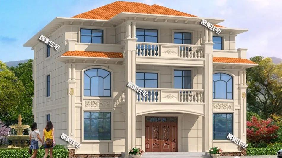 三兄弟一块建房可选叠拼别墅，造型美观大气，造价低还格外有人气