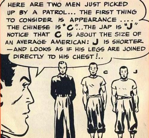 acgn漫评|中日两国人的长相有什么区别?二战时期的美军漫画如此介绍