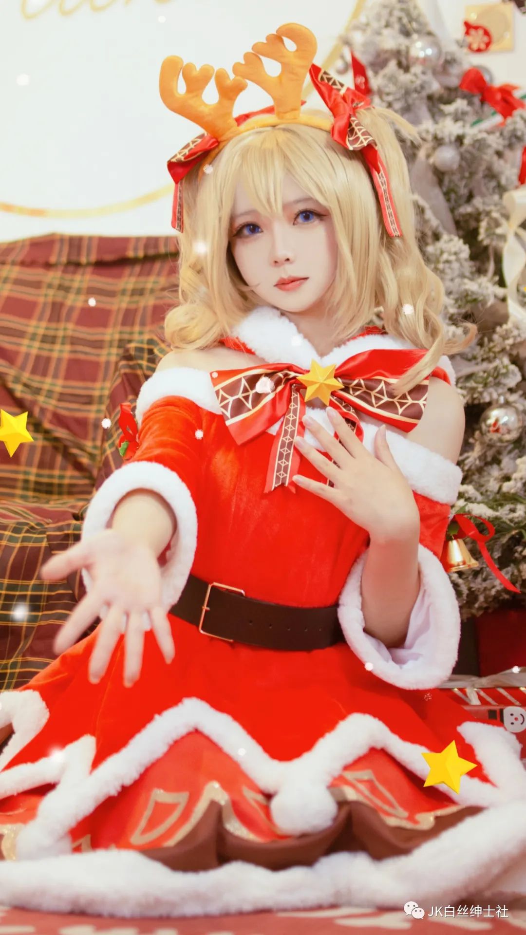 |cos：原神芭芭拉圣誕cos正片@小怪獸