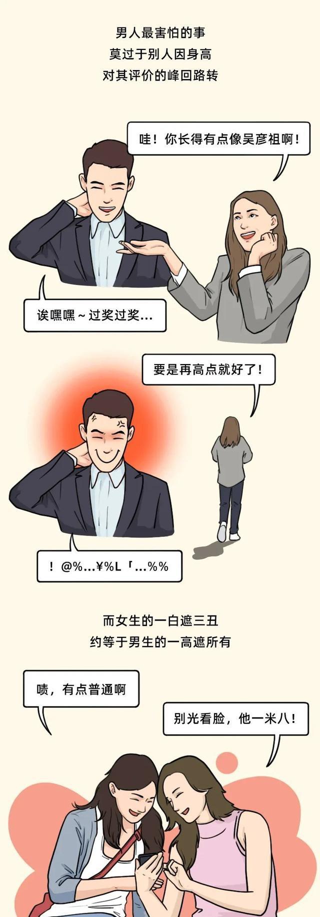 |一个号称180的男人，究竟有多高？漫画揭秘男人对身高的执着