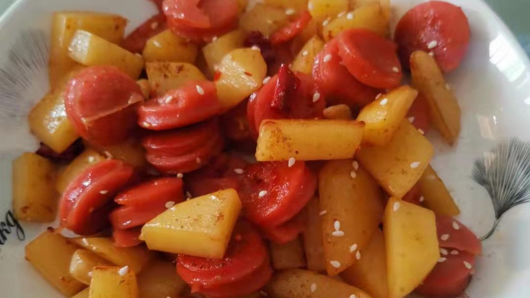 土豆|烧烤夜市还好吃的 ·孜然火腿土豆