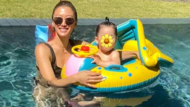 谢婷婷|谢婷婷3岁女儿照片公开：长得像舅舅谢霆锋，是个可爱的混血宝宝