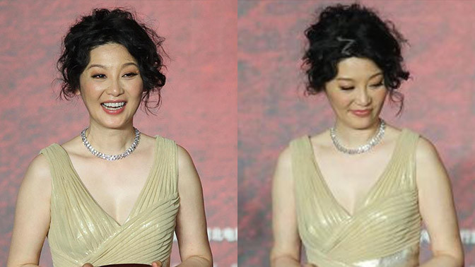 徐帆|徐帆穿低领短裙亮相，用双手扯裙摆惹争议，被指“敢穿不敢秀”