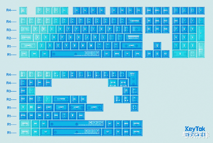华为|机械键盘玩家的折腾实例,全透套件+CMMK卫星轴+水轴+透明键帽