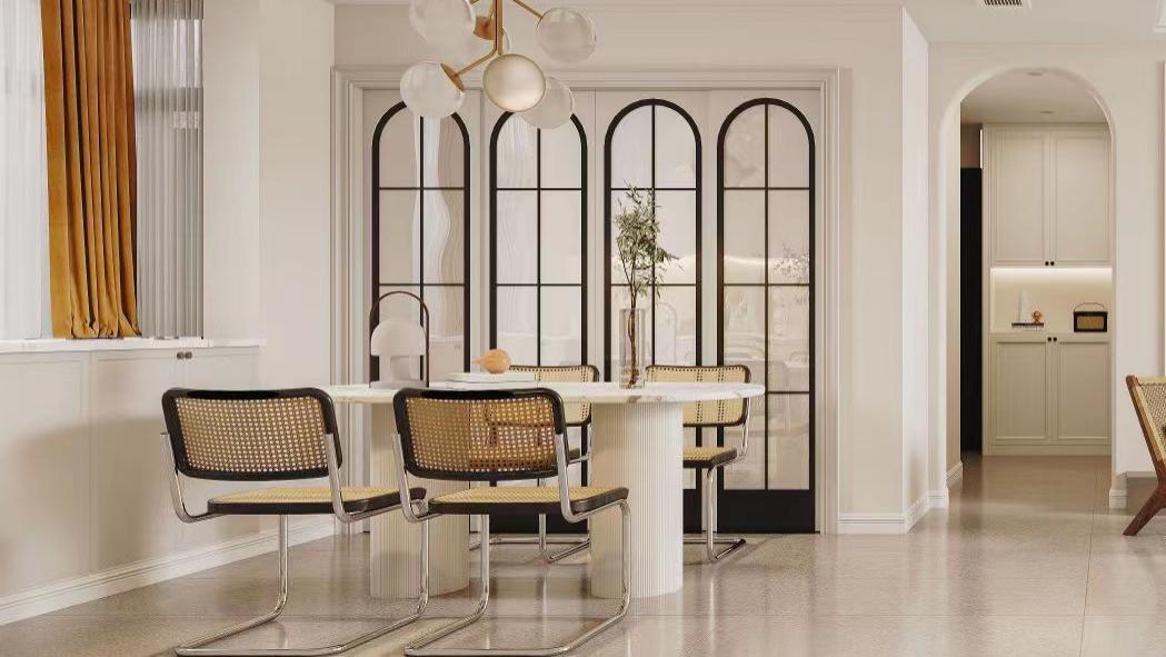 132平米法式复古风装修 拱形壁龛设计美观实用