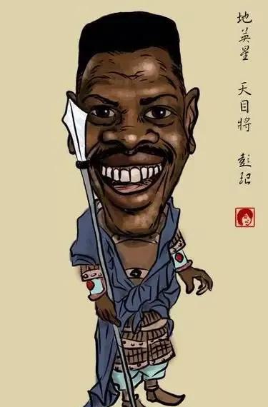 姚明|NBA球星水浒漫画版，姚明奥尼尔最好认，能认识二十位算我输