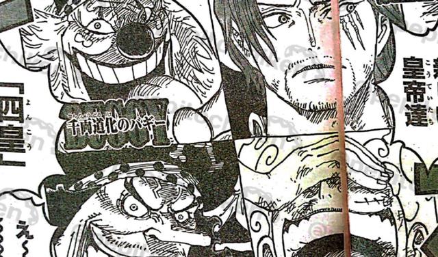 巴基|海贼王1053话：落难的凤凰还不如鸡，绿牛被喷惨，鹰眼加入巴基团？