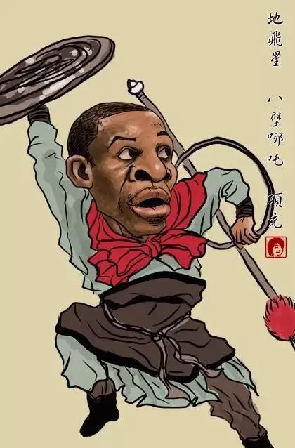 姚明|NBA球星水浒漫画版，姚明奥尼尔最好认，能认识二十位算我输