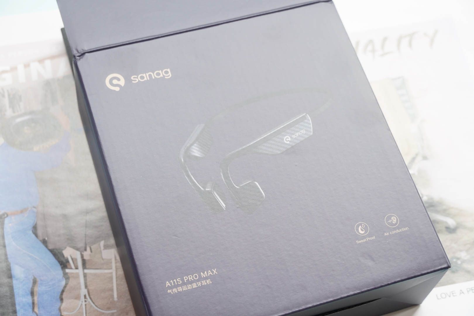 蓝牙耳机|碳纤科技, 机能风尚--英国sanag塞那骨传导二代气传导蓝牙耳机