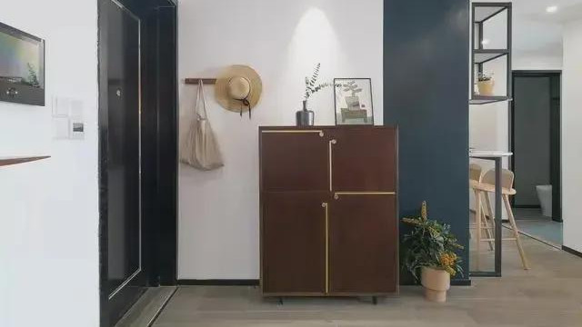 66平小户型二居室，丰富色彩搭配出时尚，暖橘色带你感受别样温馨