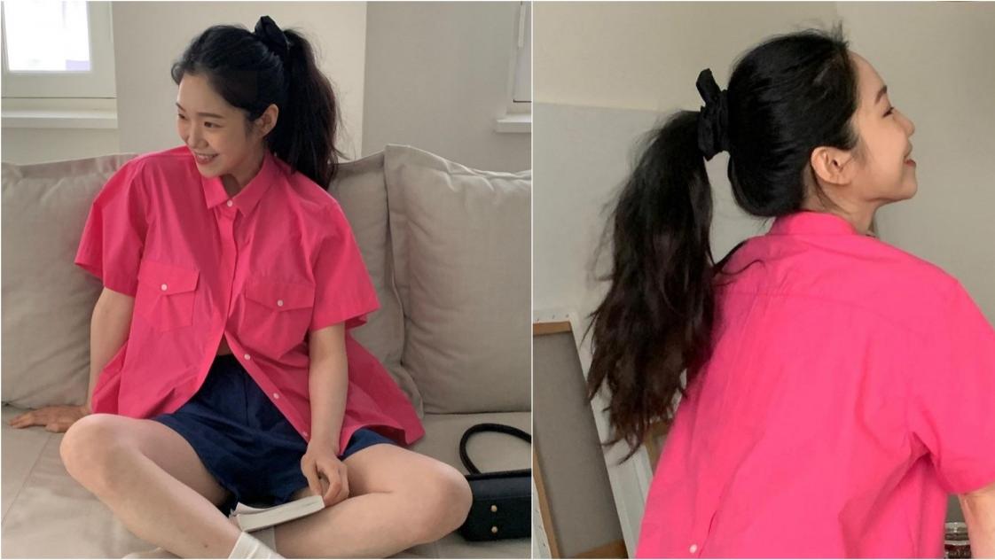 丸子头 十秒钟就能完成，2022夏天韩妞大肠发圈编发发型推荐！甜心教主高马尾、低丸子头是温