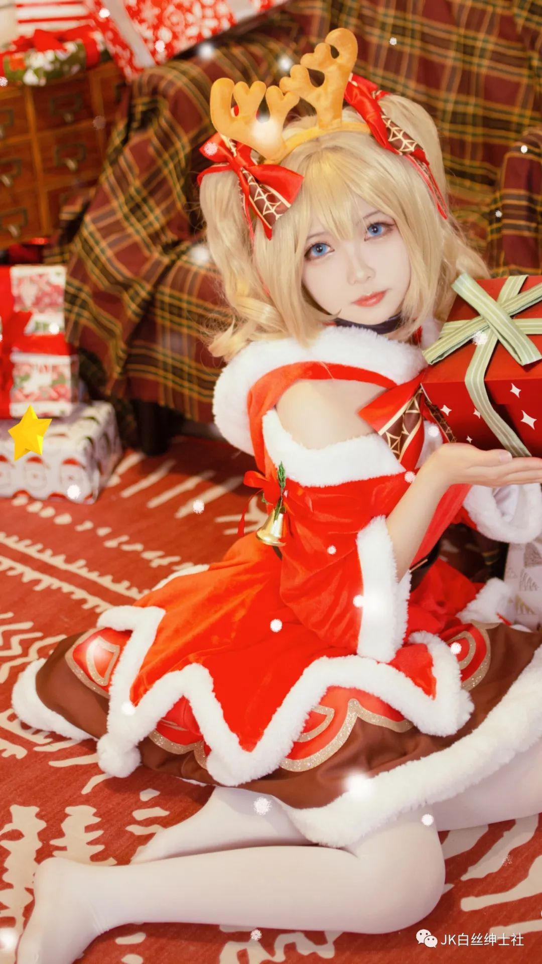 |cos：原神芭芭拉圣誕cos正片@小怪獸