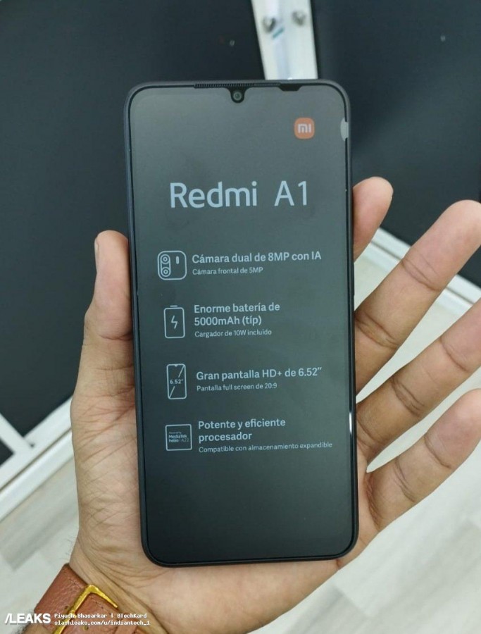 红米手机|未公布的印度造Redmi A1新机规格与渲染图泄露 还有一张上手照片
