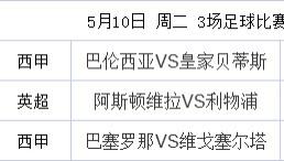阿斯顿维拉|5.10日精选赛事