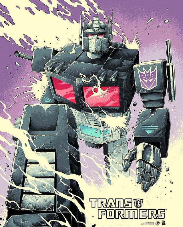 擎天柱|限量变形金刚G1擎天柱，暗黑擎天柱海报插画