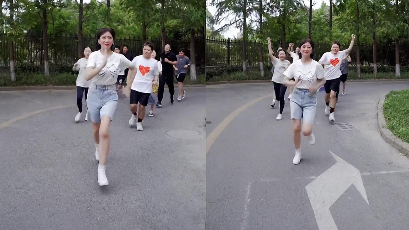 赵雅芝|68岁赵雅芝带头晨跑！上围丰满脚踩高跟鞋，风韵犹存。