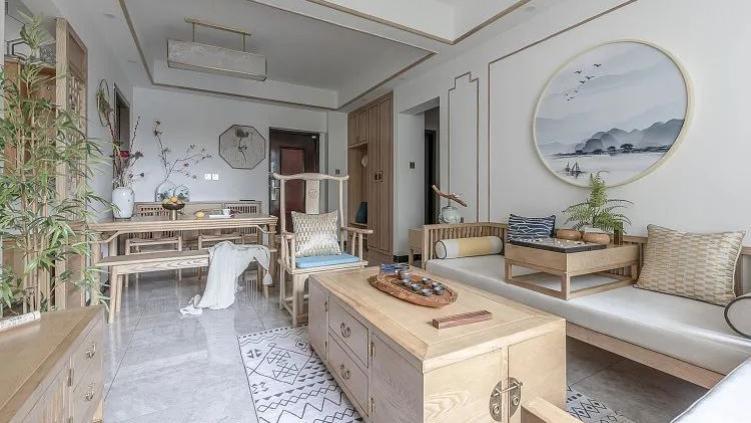 30年房龄老宅华丽变身：100㎡诗情画意新中式，干净澄明超有品