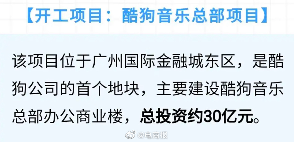 酷狗音乐总投资30亿，建设总部大楼。网曝菜鸟网络全球总部一期完工，这造型够“巢”