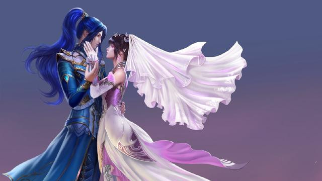 小舞|斗罗大陆：唐三、小舞结婚了，唐三搂腰姿势娴熟，画面很美