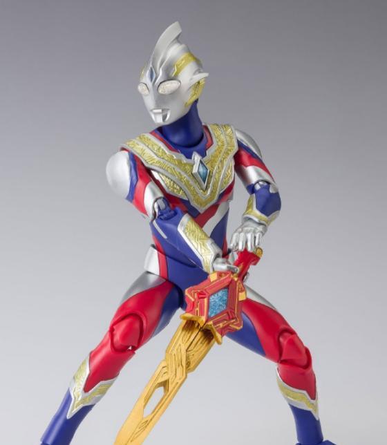 手办|特利迦奥特曼闪耀形态SHF手办偷跑图 附带奥特二重剑 能玩二刀流