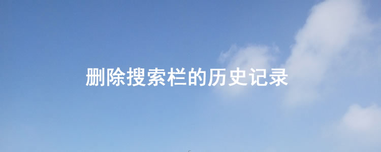 删除|删除搜索栏的历史记录