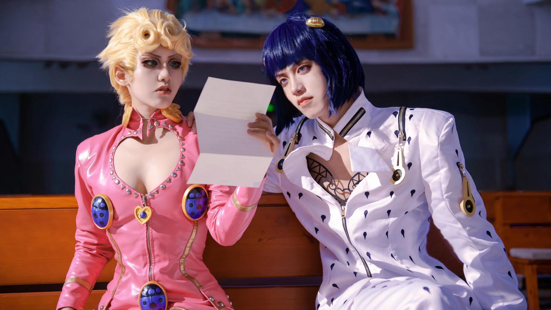 jojo的奇妙冒险|《JOJO的奇妙冒险·黄金之风》乔鲁诺X布加拉提cosplay