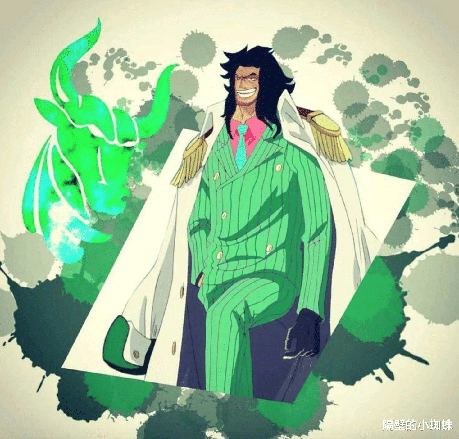 海贼王|海贼王1052话,尾田说过“绿牛”很帅,原型是“木村拓哉”吗?